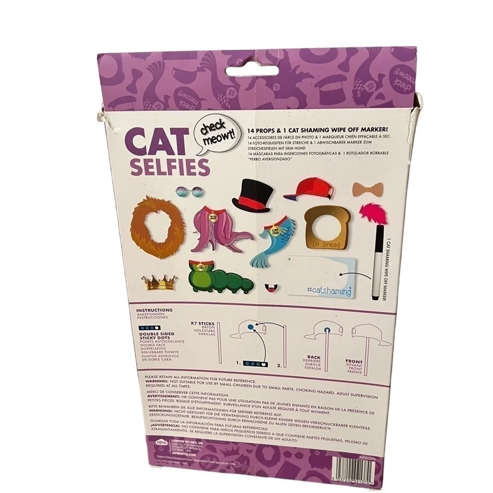 Cat Selfies Photo Prop Kit